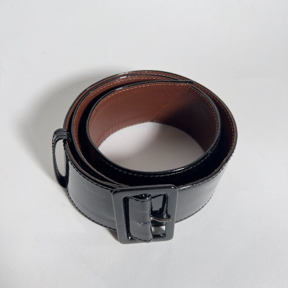 Jean Paul Gaultier Black Patent Leather Wide Waist Belt - Picture 2 of 8